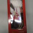 Christmas Santa Figurine Decoration - Faux Fur Standing Ornament for Xmas and Holiday Tabletop Decor - Plush Traditional Santa Claus (Type #004)