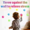 2 x 6 Pcs Glowing Sticky Balls, Stress Relieving Glow in The Dark Stick to The Ceiling, Sensory Stress Ball, Squeeze Toys for Adults Kids