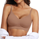 OEAK Womens Wireless Bras Comfortable Push Up Bra No Underwire Bra Full Support Lift Bralette Everyday Seamless Tshirt Bras Size S