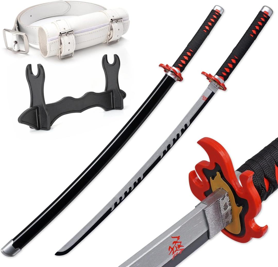 Zisu Demon Katana Sword, About 41 inches, Hashira Pillars & Protagonist Katana for Cosplay Purpose, Anime Original Texture, Medium
