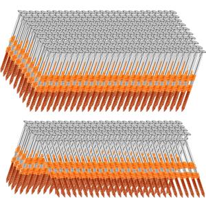 21 Degree Framing Nails 1000 Count, 2-1/2-Inch x .113 Ring Shank, Full Round Head Hot Dipped Galvanized, for Pneumatic Electric 20 to 22 Degree Framing Nailer