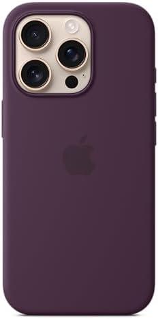 Apple iPhone 16 Pro Silicone Case with MagSafe and Camera Control: Lightweight Phone Case, Wireless Charging Compatible, Smooth Matte Finish; Plum