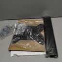 Universal Swivel TV /Table Top TV Stand for 19 to 43 inch TVs with 90 Degree Swivel, 4 Level Height Adjustable, Heavy Duty Tempered Glass Base, Holds up to 99LBS HT02B-001