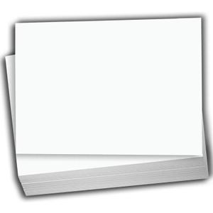 Hamilco White Cardstock Paper for Invitations 5.5" x 8.5", 100 lb Cover, Blank Printable Note, Greeting & Stationery Cards, 100 Pack