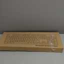 Typewriter Style Mechanical Gaming Keyboard LED Backlit Wired with Blue Switch Retro Round Keycap 104 Keys Keyboard (Black 104 Keys LED)