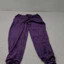 Irevial Women's Striped V Neck Velour Tracksuit Two Piece Sweatsuits Sets with Pocket (Small, Purple)