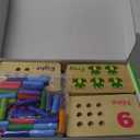 TOOKYLAND Peg Board Toddler Toys, Counting Wooden Toys with 55 Pegs, Wooden Math Manipulatives,Montessori Math and Numbers for Kids & Kindergarten Learning Activities