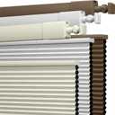 Boolegon No Drill No Tools Cellular Shades Top Down Bottom Up Honeycomb Blinds Blackout Cordless Window Blinds Easy to Install Cellular Shade for Windows,Blackout-Beige,42" W x 48" H