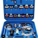 VTG VOGTEN 28PCS Coolant Pressure Tester & Vacuum Refill Kit,Radiator Pump Pressure Tester Kit for Automotive Cooling System Water Tank Leakage Detection (Blue)