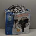 EZ-Chill 16 Oscillating Pedestal Fan, 3-speed Options, 90-Degree Oscillating Head, Adjustable Height and Tilt, Powerful Air Flow, Black, MTFS-16B-BLK