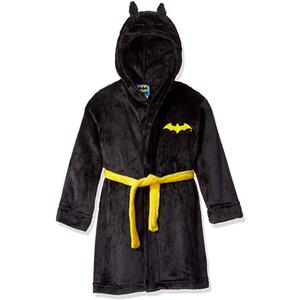 DC Comics Toddler Boys' Batman Hooded Robe, Black, 5T