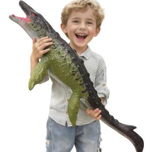 Large Dinosaur Toys- 32" Mosasaurus Soft Dinosaur Toys for Kids 3-5, Big Inflatable Dino for Boys Girls, Toddler Party Favors Birthday Gifts