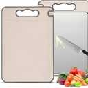4 in 1 Stainless Steel Cutting Board Strong14"x10" Double Sided Chopping Scratch-resist Dishwasher Safe Vegetable Meat Hygienic Food-Grade Home Kitchen Garlic Grater Knife sharpner Christmas Gift