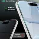 NIMASO for iPhone Air Screen Protector Full Coverage 6.5-Inch, No Bubbles No Dust Instant Installation, 9H Hardness Tempered Glass Military Grade Shatterproof, Anti-Scratch, 2 Pack