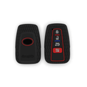 2PCS Snugfit Key fob Cover for Toyota 2020 2021 2022 Toyota RAV4 XLE Camry Hybrid XSE Corolla Avalon Smart Ke (Silicone, Blue & Black)