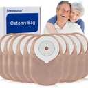 80 PCS Colostomy Bags with Filter, Disposable Closed Ostomy Bags, 20-65mm (3/4"-2 1/2") One-Piece Cut-to Fit Ostomy Supplies for Stoma Care (Beige)