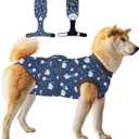 Dog Surgery Recovery Suit, Recovery Suit for Dogs Male Neuter, Soft Spay Suit for Female Dog,Anti-Licking Breathable Onesie for Small Medium Large Dogs Cats (60 (Back-23.6 in), Navy)