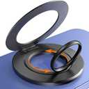 TORRAS Upgrade Gen2.0 (Dual-Ring) Fit for MagSafe Phone Grip Ring Holder, Kickstand Magnetic, Compatible with MagSafe Accessories for iPhone 16/15/14/13/12/11 Samsung, Google, Android, Matte Black