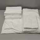 LANE LINEN 100% Organic Cotton King Size Sheets Set, Soft & Comfy All Season Breathable Sheets King Size, Percale Weave Fully Elasticized Eco Friendly Naturally Cooling King White Bed Sheets (01: Pure White)