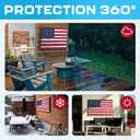 Garnetics Outdoor TV Cover 75 Inch Waterproof, Weatherproof TV Enclosures with Smart Shield Screen Protectors, Ideal for Outdoor Use, Moving, and Storage - US Flag
