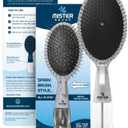 Mister Brush 2-in-1 Hairbrush Mister Innovative Hair Mist & Brushing Tool for Wet & Dry Hair Styling No-Tangle Bristles, Convenient Water Reservoir, Easy-to-Use (White)