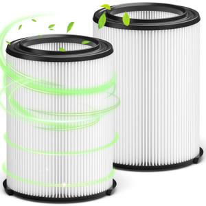 VF4000 Replacement Filter for RIDGID - 2 Pack Standard Wet/Dry Vac Filter Vf4000 Compatible with RIDGID Vacs Wet Dry 5-20 Gal, 6-9 Gal Husky Vacuum & CRAFTSMAN Shop Vacuum 17816 9-17816