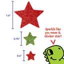 4 x READY 2 LEARN Glitter Foam Stickers - Red and Green Stars - Pack of 168 - Self-Adhesive - Stickers for Christmas Crafts and Holiday Party Favors