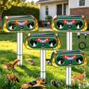 2026 New Sonic Fortress Pro Deer Repellent Devices,4 Pcs Solar Ultrasonic Animal Repeller Outdoor Waterproof Motion Sensor Deterrent Yard Garden Repellent for Animals Cat,Squirrel,Racoon,Rabbit,Skunk