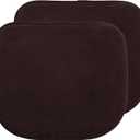 Brown Foam Seat Cushions Kitchen Chairs Pads for Dining Chairs 2 Pack Non Slip Patio Seat Cushions Washable U Shaped Soft Thick Large Metal Wooden Chair Cushions,17" x 15", 15*17in