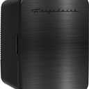 Frigidaire Mini Personal Fridge Cooler, Countertop, Holds Up to 10L/15 Cans, Brushed Black Stainless Rugged Design, Portable for Skincare, Makeup, Car, Office, Bedroom, Dorm Room, or Cabin