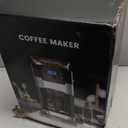 Joy Pebble 10-Cup Drip Coffee Maker with Built-in Grinder, Touch-Screen Programmable Brew Coffee Machine with Timer, 8 Grinding Settings, Reusable Filter, Keep Warm Plate, 50.7oz Water Tank