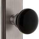 Grandeur Hardware 852458 Carre' Plate with Coventry Knob Passage, Backset Size: 2.75", Antique Pewter