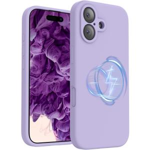 FireNova Magnetic for iPhone 17 Case, Compatible with MagSafe, [Integrated Silicone Camera Control Button] [Camera Protection] Anti-Scratch Microfiber Lining Phone Case, 6.3", Clove Purple