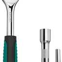 97258 3/8“ Tub Drain Removal Tool, Equipped With a 3/8" Ratchet Wrench, for Bathtub, Drains, Household Sewers, Bathroom Sink Drains, Kitchen Sink Drains, etc Plumbing Repairs ﻿