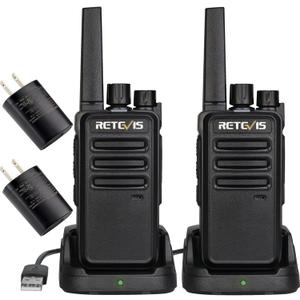 Retevis RT68 Walkie Talkies Rechargeable,Portable FRS Two-Way Radios for Adults,Heavy Duty 2 Way Radios Long Range,USB Charging Base,License Free Walkie Talkie for Road Trip Gifts Camping (2 Pack)