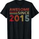 Nine 11yr Bday Son Boy Funny 2015 11th 11 Year Old Birthday T-Shirt Size L