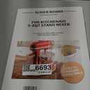 Bamboo Mixer Slider Compatible with Kitchen aid Bowl Lift 5-8 Qt Stand Mixer - Kitchen Countertop Storage Mover Sliding Caddy for Kitchen Aid 5-8 Qt Mixer (5-8 Qt - Brown)