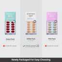 BTArtbox Press On Nails Short - Home CEO, Easy-to-Apply Light Pink Almond Press On Nails with Glue and Adhesive Tabs in 16 Sizes - 32 Nails All-in-One Kit