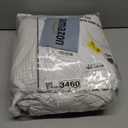 Hotel Style Shower Curtain with Snap-in Fabric Liner, 180" x 70" for Clawfoot Tub, Wrap Around & Mesh Window Top - Honeycomb Waffle Weave Cotton Blend Fabric, Washable, White, 180x70 Inches