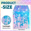 3 Pack Mermaid Party Table Runner 12 x 84 Inches Mermaid Tail Scales Table Runner Glitter Holographic Sequin Table Cover for Ocean Under The Sea Party Decorations Mermaid Party Supplies