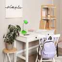 Simple Designs LD1056-GRN-LB 18.5" Gooseneck Organizer Desk Lamp with iPad Tablet Stand Book Holder and USB Port, with LED Bulb, Green (unspecified)