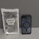 SUPFINE Magnetic for iPhone 14 Case & iPhone 13 Case (Compatible with MagSafe) (Military Grade Drop Protection) Slim Translucent Matte Shockproof Phone Cover,Navy Blue