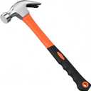 Claw Hammers, 8 OZ Forged Steel Straight Rip Fiberglass Claw Hammer with Soft Non-Slip Handle for Driving & Pulling Out Nails