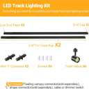 VANoopee 5-Color 6-Light LED Track Lighting Kit with 6.6FT H Type Track Lighting Rail, LED Track Light Heads Dimmable Modern Kitchen Track Lighting Fixtures Ceiling Spotlight, CRI90+ 10W 800lm Black