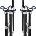 24-40 Inch Aluminum Alloy Drywall Stilts with Black for Working at High Places (Black,24-40 Inch)