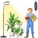 LBW 10.2in Grow Lights for Indoor Plants Full Spectrum with Stand, Floor Plant Growing Lamp for Large Plants, Auto ON/Off Timer 4/8/12H, 4 Dimmable Levels, 68in Adjustable Height