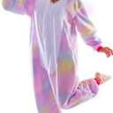 Spooktacular Creations Halloween Unicorn Costume, Unisex Adult Unicorn Jumpsuit for Halloween Cosplay Themed Parties (Pink, L)
