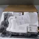 71'' Torchiere Floor Lamp for Bedroom with Glass Shade, Tall Floor Lamps for Living Room with Adjustable Angle Arc Reading Light, Modern Standing Light, Knob Switch, Bulb Included, Black