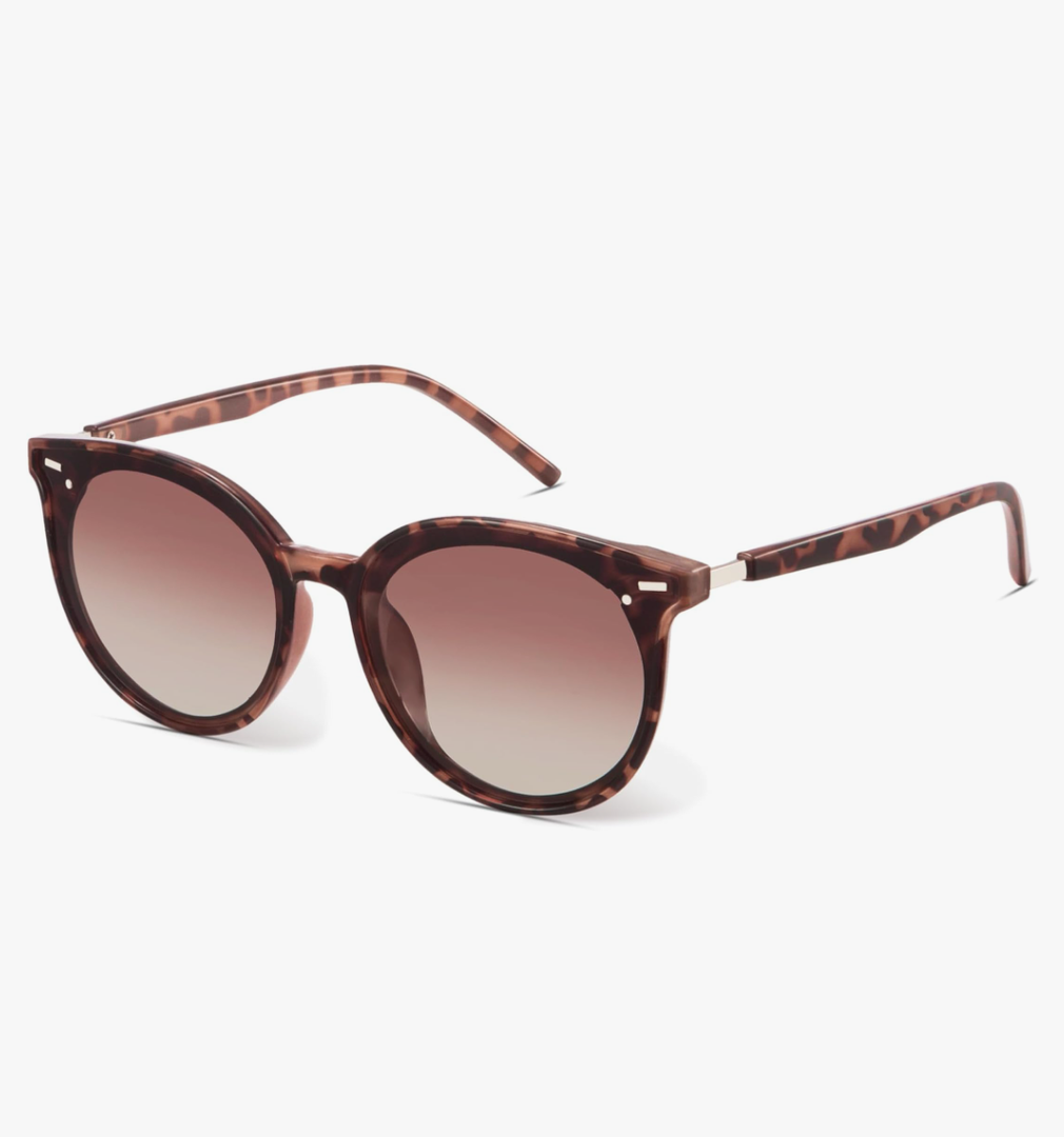 Livho Polarized Sunglasses, Retro & Oversized Shades for Women with Round Lenses