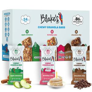 Blakes Seed Based Chewy Granola Bars  Variety Pack (24 Count), Vegan, Gluten Free, Nut Free & Dairy Free, Healthy Snacks for Kids or Adults, School Safe, Low Calorie Soy Free Snack